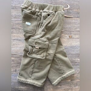 Janie & Jack 18-24 months Lt. Olive Cargo Sweat Pants